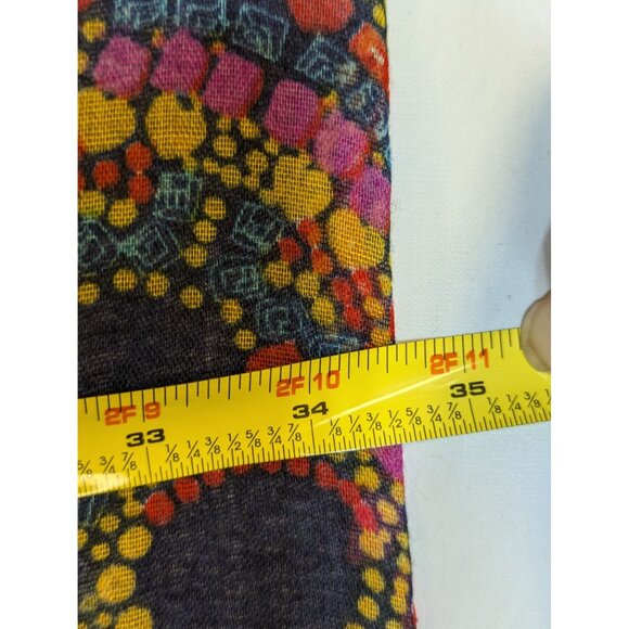 Dio De Los Muertos Sugar Skull Scarf Wrap Pashmina - 39"x70" Blue - Picture 4 of 4